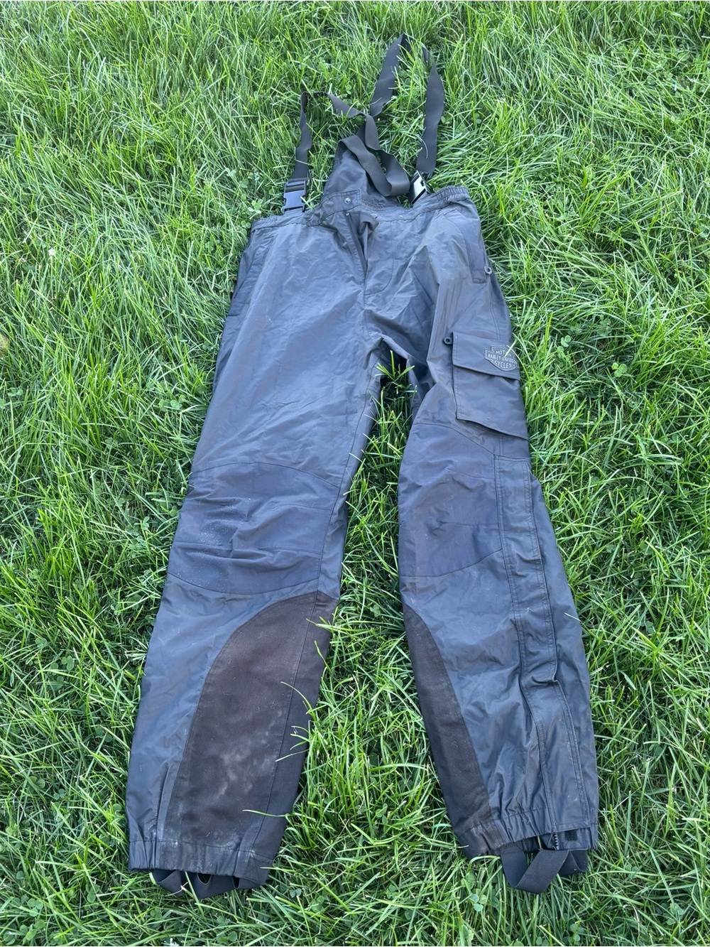 Harley Davidson Men's Black Insulated Snow Pants with Adjustable Suspenders
